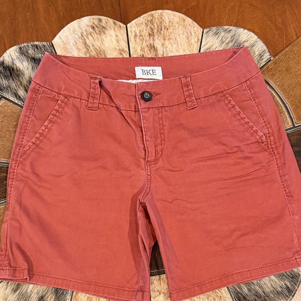 BKE Women's Rust Orange Casual Shorts Serena style